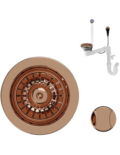 Syfon Kernau KS-SS 1B Rose Copper Nano - widok z przodu