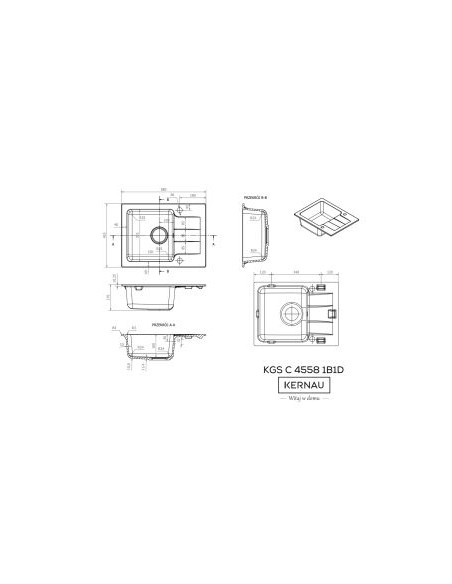Zlewozmywak Kernau KGSC45581B1D Grey Metallic – cena