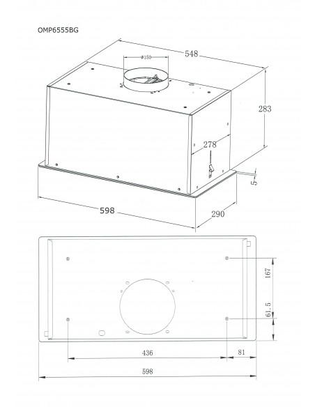 Amica OMP 6555BG - panel sterowania gestem