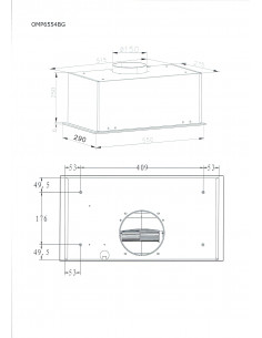 Okap Amica OMP6554BG czarny szklany panel 2