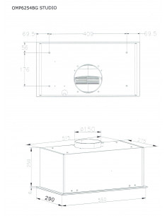 Okap kuchenny Amica Studio 211688 - widok z przodu 2