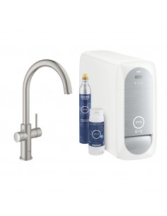 31455DC1 GROHE BLUE HOME ZESTAW STARTOWY Z WYLEWKĄ W KSZTAŁCIE C - widok z przodu