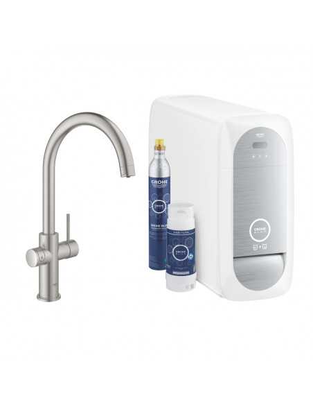 31455DC1 GROHE BLUE HOME ZESTAW STARTOWY Z WYLEWKĄ W KSZTAŁCIE C - widok z przodu