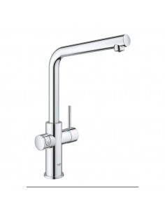 31454001 GROHE BLUE HOME ZESTAW STARTOWY Z WYLEWKĄ W KSZTAŁCIE L - widok z przodu 2