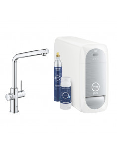 31454001 GROHE BLUE HOME ZESTAW STARTOWY Z WYLEWKĄ W KSZTAŁCIE L - widok z przodu