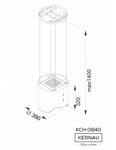 Kernau KCH 0840 W Lamp Island - widok z przodu 2