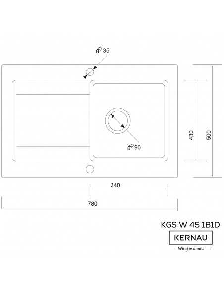 Kernau KGS W 45 1B1D Deep Black - szczegóły produktu