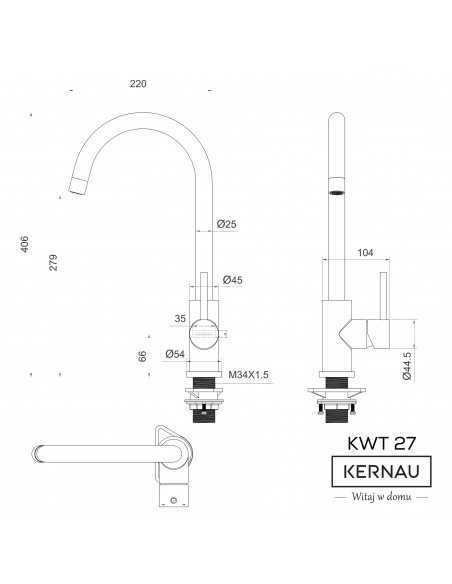 Kernau KWT 27 GOLD - widok z boku