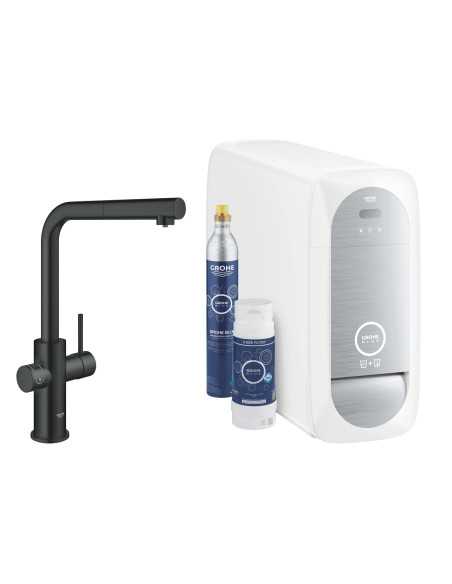 31539KS0 Grohe Blue Home zestaw startowy z wylewką w kształcie L - widok z przodu
