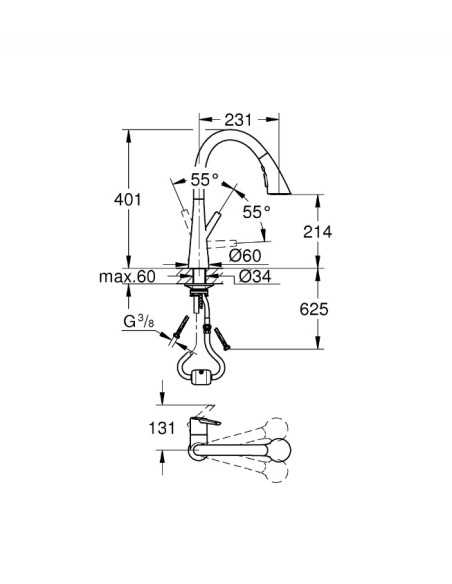 Grohe Bateria Scala 30440000 chrom - szczegóły produktu