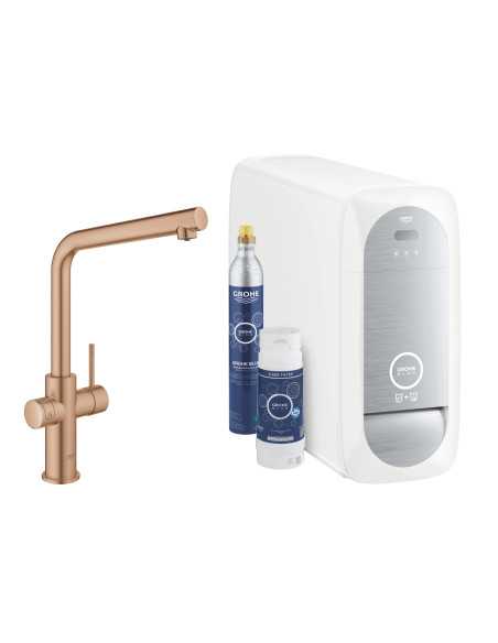 31454DL1 Grohe Blue Home Zestaw Startowy z wylewką w kształcie L - widok z przodu