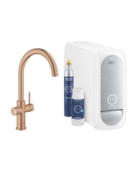 31455DL1 Grohe Blue Home Zestaw Startowy z wylewką w kształcie C - widok z przodu