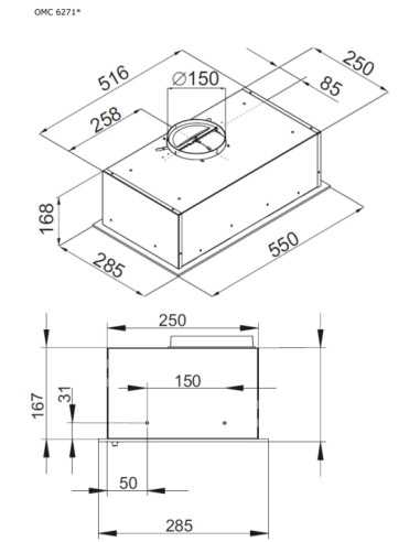Amica OMC 6274B Studio - filtr aluminiowy