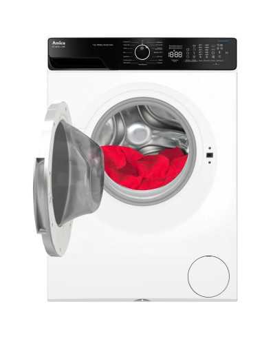 Pralka Amica WA3S712ALiS STUDIO 7kg Steam PowerPro OptiTime Slim - widok z boku