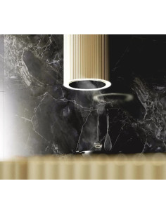 Okap wyspowy Ciarko Design Monogram W Gold - widok z przodu 2