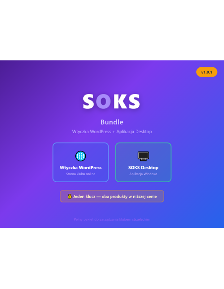 Pakiet SOKS Wtyczka + Desktop - widok z przodu
