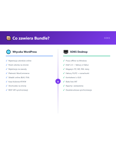 Pakiet SOKS Wtyczka + Desktop - szczegóły produktu