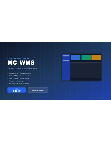MC_WMS - Program Magazynowy z Fakturowaniem - szczegóły produktu