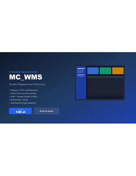 MC_WMS - Program Magazynowy z Fakturowaniem - szczegóły produktu