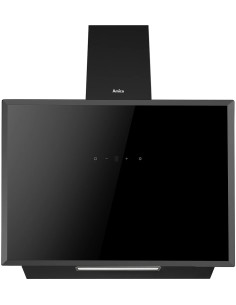 Okap kominowy Amica OKP6558S STUDIO 625m3/h FrameOn Timer 60cm Czarny - widok z przodu