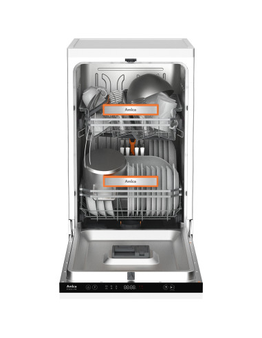 Zmywarka Amica DIF44E6i STUDIO SteamPower Zawiasy ślizgowe 45cm - zbliżenie
