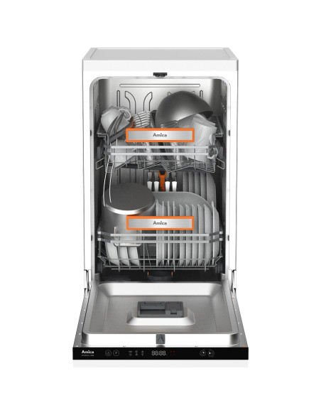Zmywarka Amica DIF44E6i STUDIO SteamPower Zawiasy ślizgowe 45cm - zbliżenie