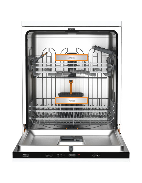 Zmywarka Amica DIF64E6i STUDIO SteamPower Zawiasy ślizgowe 60cm - widok z boku