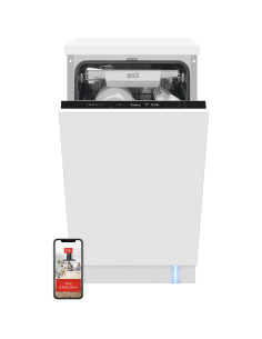 Zmywarka Amica DIM46B6EBOC STUDIO SteamPower MaxiSpace3 Autootwieranie Zawiasy ślizgowe 45cm - widok z przodu