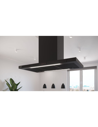 Okap Kernau KCH 1090 B Island Kitchen Connect - widok z boku