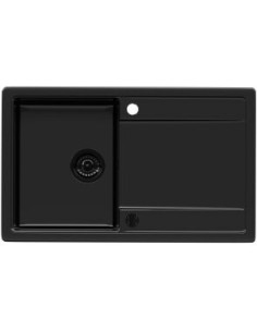 Zlew Kernau KGSZ 4575 1B1D Deep Black - widok z przodu 2