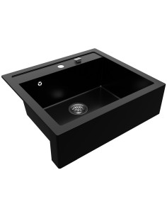 Zlew Kernau KGS I 60 1B Retro Deep Black - widok z przodu 2