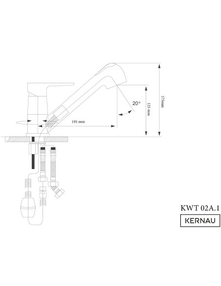 Bateria Kernau KWT 02A.1 PO Chrome - widok z boku