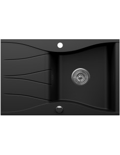 Zlew Kernau KGSO 6078 1B1D Deep Black - widok z przodu
