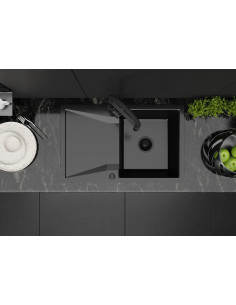 Zlew Kernau KGSJ 5079 1B1D Deep Black - widok z przodu 2