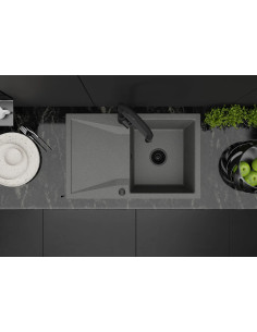 Zlew Kernau KGSJ 5079 1B1D Graphite - widok z przodu 2
