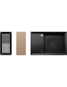 Zlew Kernau KGS Y 6078 1B1D Deep Black