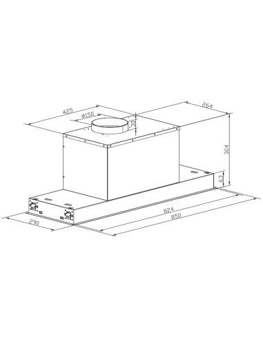 Okap Kernau KBH 1185 B - panel sterowania gestem