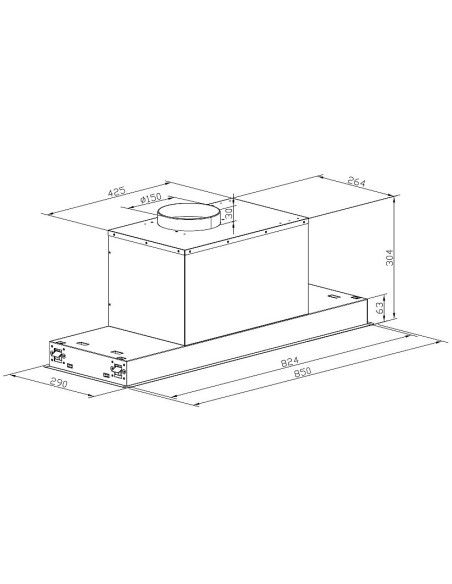 Okap Kernau KBH 1185 B - panel sterowania gestem