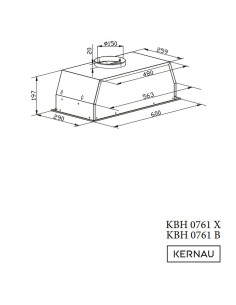Okap Kernau KBH 0761 X - widok z przodu 2