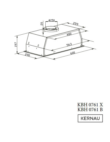 Okap Kernau KBH 0761 X - panel sterowania gestem