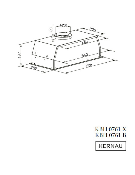 Okap Kernau KBH 0761 X - panel sterowania gestem