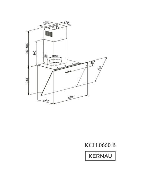 Okap Kernau KCH0660B – cena
