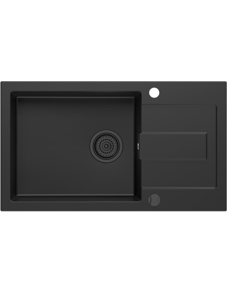 Zlew Kernau KGS K 6078 1B1D Deep Black - widok z przodu