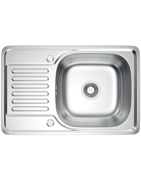 Zlew Kernau KSS M 4566 1B1D Satin - widok z przodu