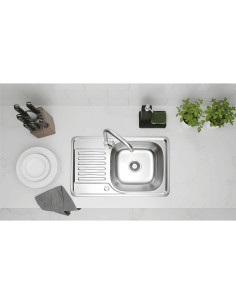 Zlew Kernau KSS M 4566 1B1D Satin - widok z przodu 2