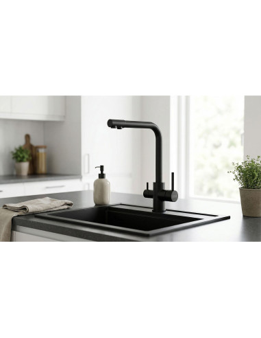Bateria Kernau Actea KWT 46 Matt Black - widok z boku