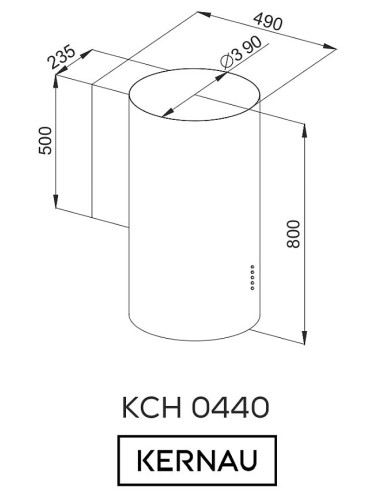 Okap Kernau KCH 0440.1 W - panel sterowania gestem