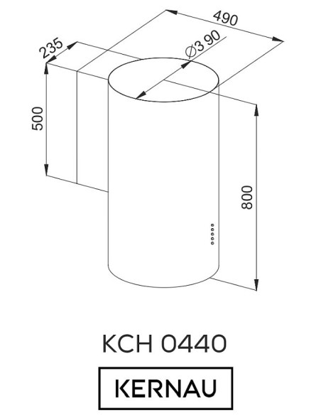 Okap Kernau KCH 0440.1 W - panel sterowania gestem