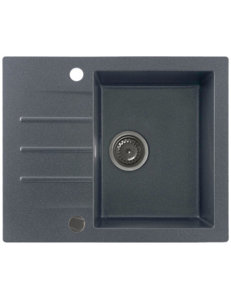 Zlew Kernau KGSA 4560 1B1D Graphite 20604 - widok z przodu