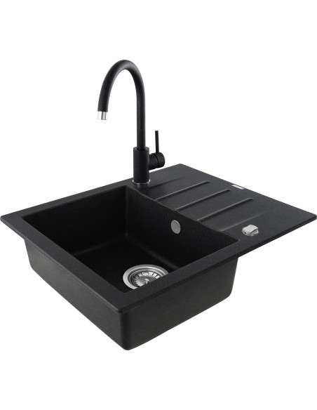 Zlew Kernau KGSA 4560 1B1D Graphite 20604 - widok z boku